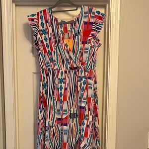 Colorful Geometric Print Women's Dress